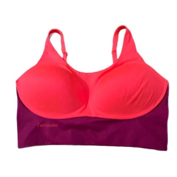 Victoria’s Secret Allegro Medium Support Flow on Point Lined sport bra orange - Picture 3 of 5